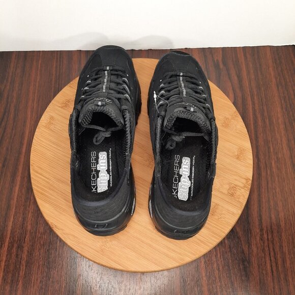 Skechers Slip Ins D'Lites Womens Size 9 Shoes Black Step In Walking Sneakers NEW - Picture 10 of 11